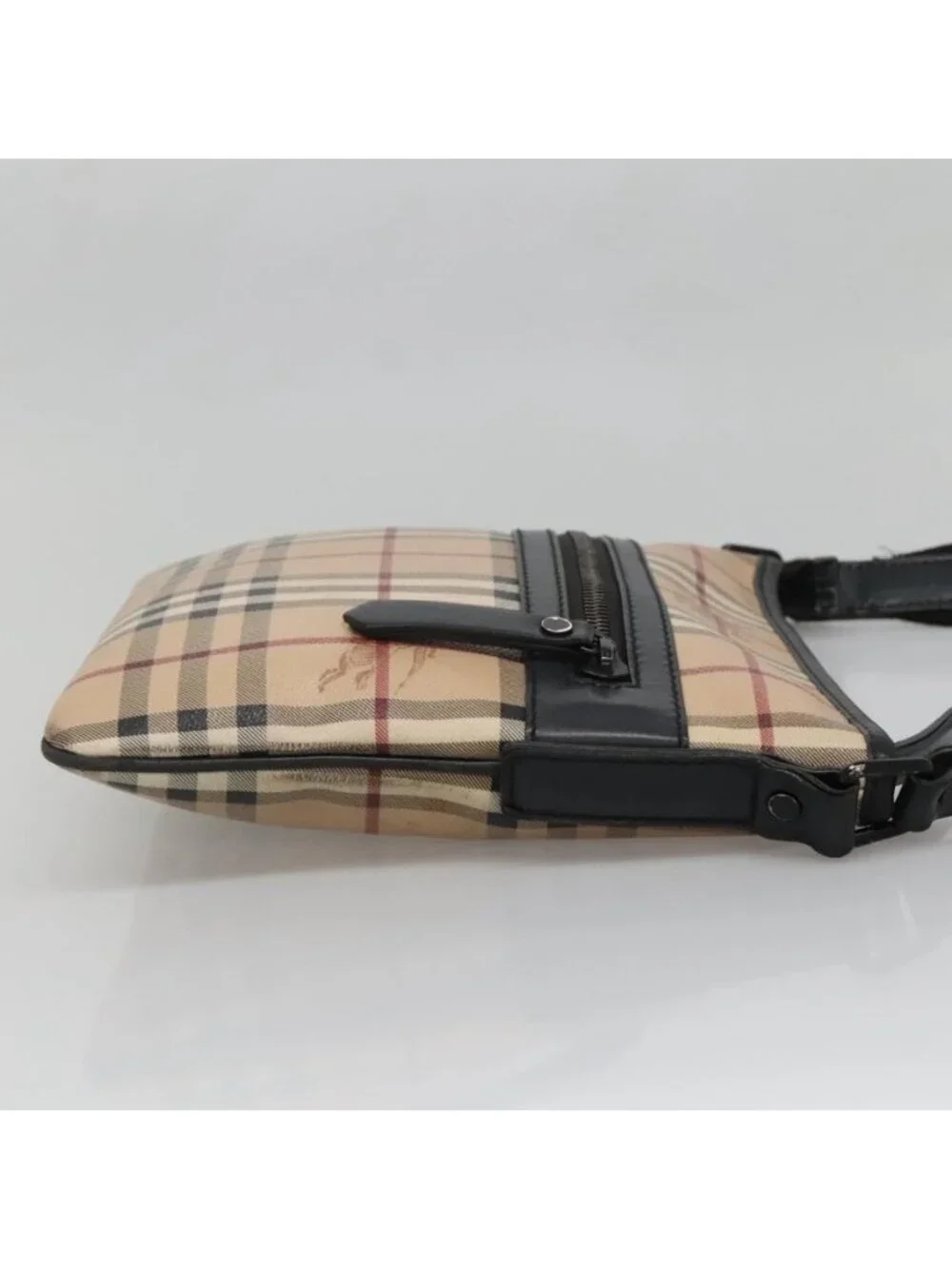 Authentic BURBERRY Nova Check Shoulder Bag PVC Beige - Picture 12 of 16